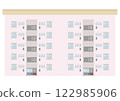 公寓大樓和其他住宅社區的插圖素材 122985906