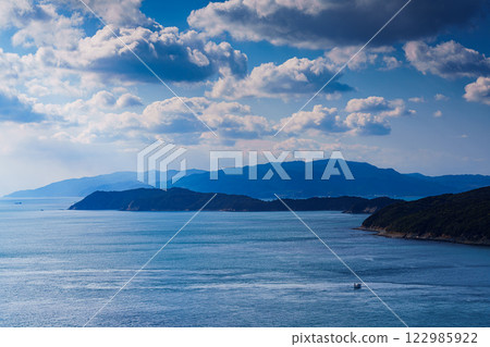 和歌山岐淡海峽：淡路島、友島 122985922