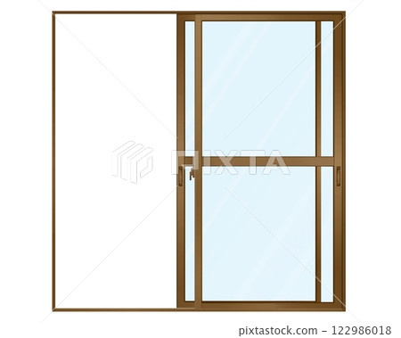 棕色推拉窗C開 棕色推拉窗C開 122986018