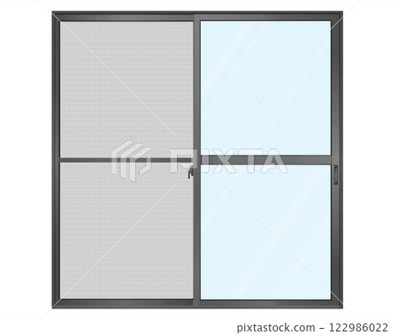 Black sliding window c Screen door Black sliding window c Screen door 122986022