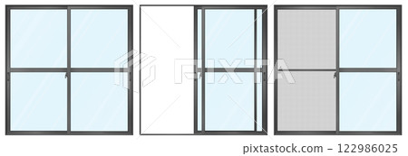 黑色拉窗 C 窗扇套裝 122986025