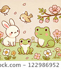 可愛的春天小動物 122986952