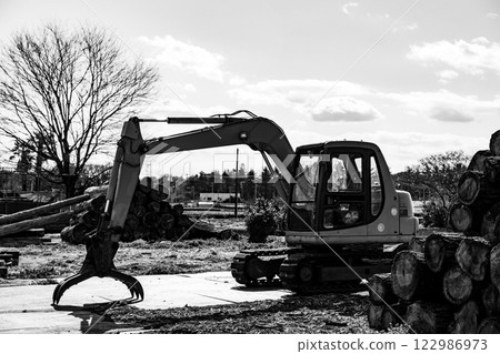Construction site heavy equipment Construction site heavy equipment 122986973