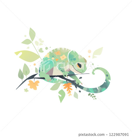 樹上的變色龍 樹上的變色龍 122987091