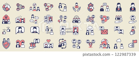 Communication icon set 122987339