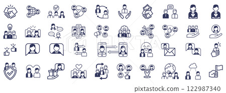 Communication icon set Communication icon set 122987340