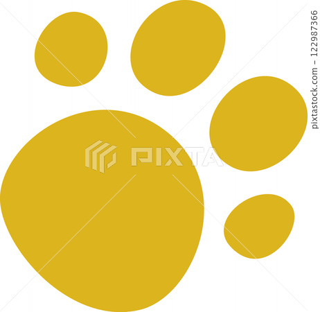 花粉黃色動物足跡 122987366