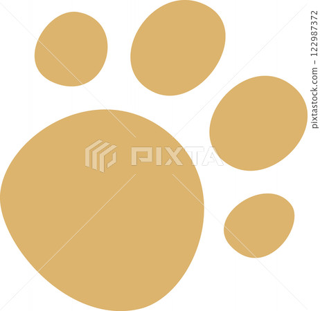 腳印狗米色 122987372