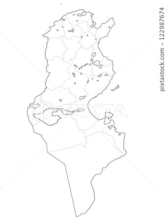 Blank map of Tunisia 122987674