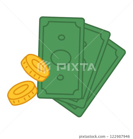 Dollar Bills icon Illustration design 122987946