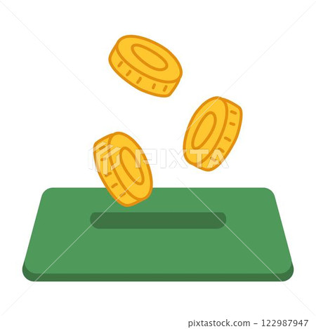 Donation Box Illustration charity day 122987947