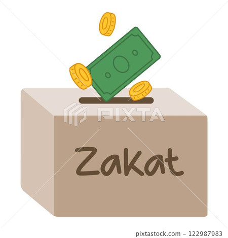 zakat donation and charity ramadhan illustration zakat donation and charity ramadhan illustration 122987983