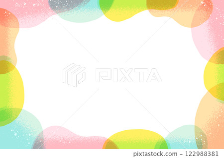 Pop and colorful hand-drawn frame material 122988381
