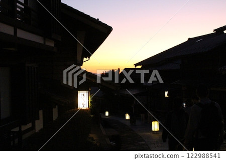 Magome-juku, Nakasendo post town, Edo-style streetscape, Gifu Prefecture 122988541
