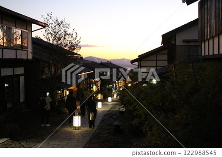 Magome-juku, Nakasendo post town, Edo-style streetscape, Gifu Prefecture Magome-juku, Nakasendo post town, Edo-style streetscape, Gifu Prefecture 122988545