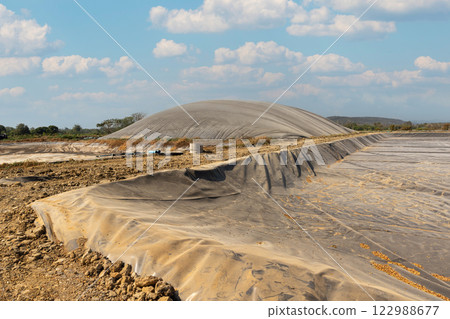 Covered lagoon digester for biogas production from poultry farm. Covered lagoon digester for biogas production from poultry farm. 122988677