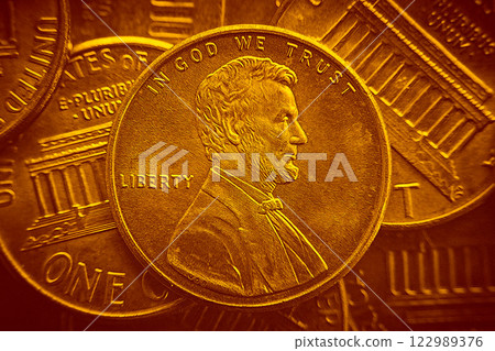 1 cent coin 122989376