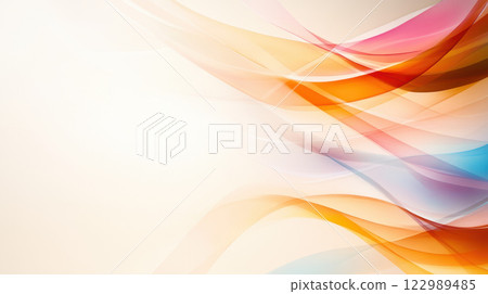 Translucent waves in warm colors create soothing abstract background Translucent waves in warm colors create soothing abstract background 122989485