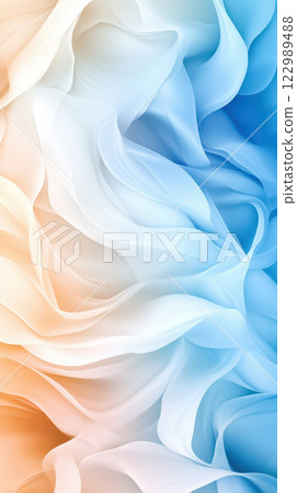 Soft, overlapping translucent organic forms in warm and cool tones Soft, overlapping translucent organic forms in warm and cool tones 122989488