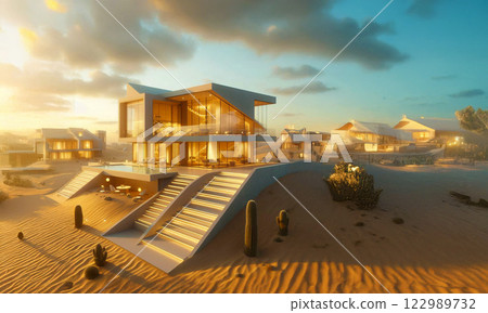 swimming pool on the beach 122989732