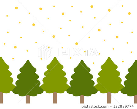 Illustration of pollen scattering, cedar tree and cedar pollen 03 Illustration of pollen scattering, cedar tree and cedar pollen 03 122989774