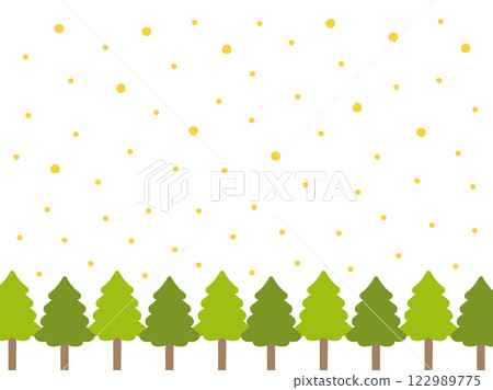 花粉散播的插圖、杉樹和杉樹花粉04 122989775