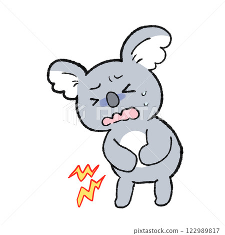 Stomach ache koala Stomach ache koala 122989817