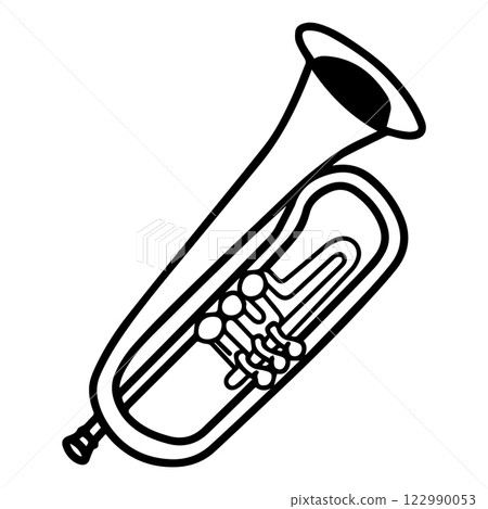 trumpet icon vector template illustration logo design 122990053