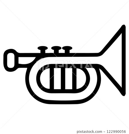 trumpet icon vector template illustration logo design 122990056