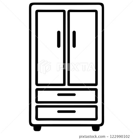 cupboard icon vector illustration symbol design 122990102