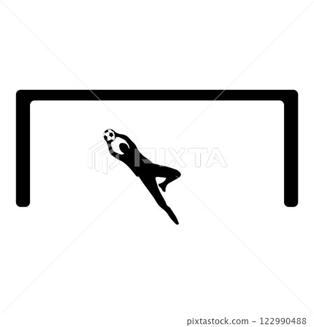 occer goalkeeper icon vector graphic illustration occer goalkeeper icon vector graphic illustration 122990488