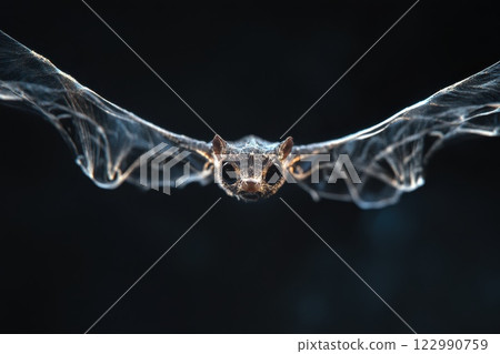 Ghostly Sugar Glider Soaring Through the Air in Stunning Flight 122990759