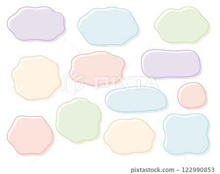 Fluid shape frames, speech bubbles set 02 Fluid shape frames, speech bubbles set 02 122990853