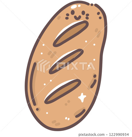 Bread doodle cartoon hand drawing 122990934