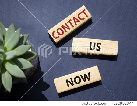 Contact us now symbol. Wooden blocks with words Contact us now. Beautiful deep blue background with succulent plant. Business and Contact us now concept. Copy space. Contact us now symbol. Wooden blocks with words Contact us now. Beautiful deep blue background with succulent plant. Business and Contact us now concept. Copy space. 122992344