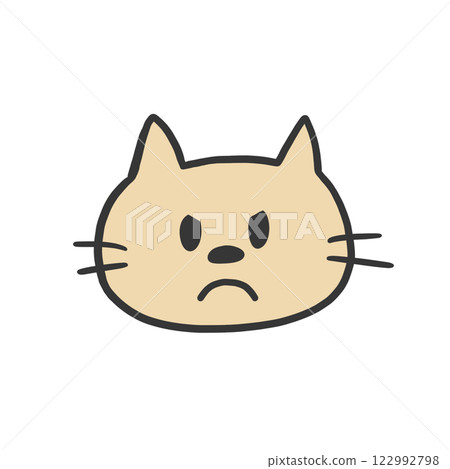 Cat illustration (angry face) Cat illustration (angry face) 122992798