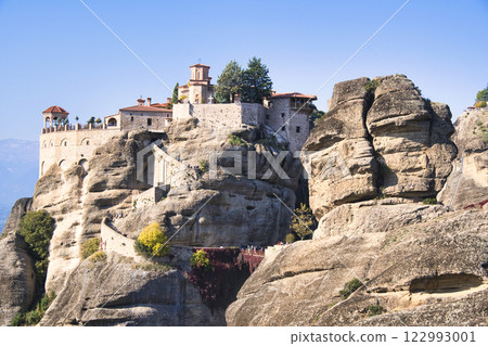 The majestic Meteora monasteries standing on the cliffs, a World Heritage Site 122993001