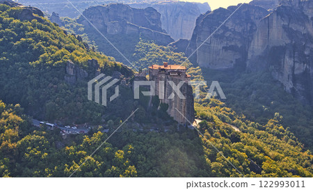 The majestic Meteora monasteries standing on the cliffs, a World Heritage Site 122993011