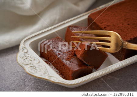 Chocolate terrine – a rich and elegant Valentine's Day treat 122993311