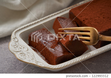 Chocolate terrine – a rich and elegant Valentine's Day treat 122993312