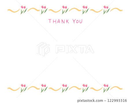 鬱金香花相框 122993316