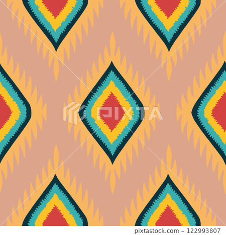 vector seamless geometric pattern background, ethnic pattern, fabric textile, textile design, fashion and boho for wallpaper, textile fills, surface fill style vector seamless geometric pattern background, ethnic pattern, fabric textile, textile design, fashion and boho for wallpaper, textile fills, surface fill style 122993807