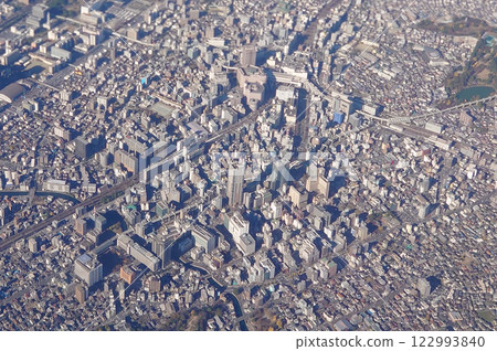 千葉站週邊千葉市中心鳥瞰圖 122993840
