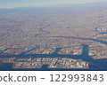 Aerial view of Higashi-Ogishima district and central Kawasaki 122993843