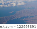 Chubu Centrair International Airport, floating in Ise Bay, seen across the Chita Peninsula 122993891