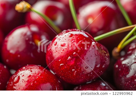 很多紅櫻桃 122993962