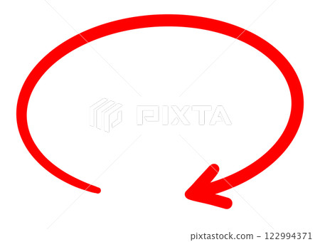 Simple round circle-like red arrow Simple round circle-like red arrow 122994371