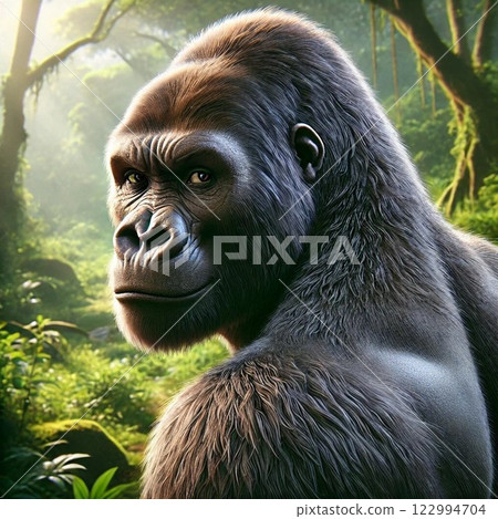 Turning Gorilla 122994704