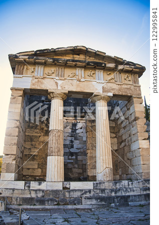View of the Greek ancient ruins of Delphi View of the Greek ancient ruins of Delphi 122995841