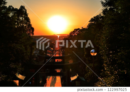 [福岡縣]宮地岳神社夕陽祭（光之道）絕景日 122997025